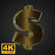 Golden Rotating Dollar Symbol - 4K - VideoHive Item for Sale