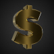 Golden Rotating Dollar Symbol - VideoHive Item for Sale