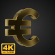 Golden Rotating Euro Symbol - 4K - VideoHive Item for Sale