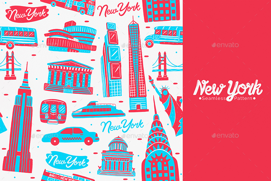 New York Seamless Pattern, Graphics GraphicRiver