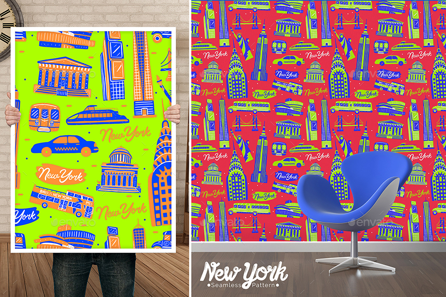 New York Seamless Pattern, Graphics | GraphicRiver