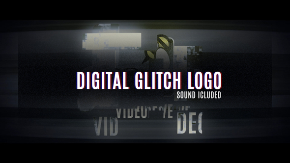 Digital Glitch Logo Premiere Pro MOGRT