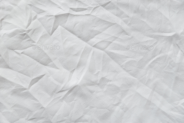 White wrinkled canvas cloth texture background