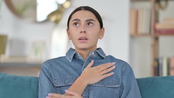 Latin Woman Feeling Scared alt