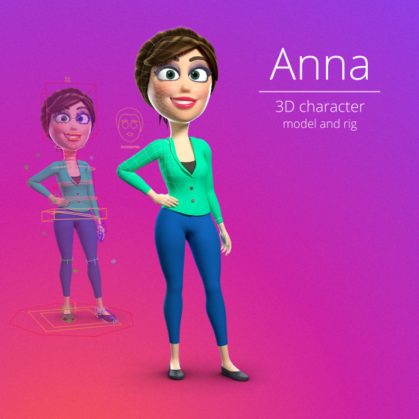 Anna - Character - 3Docean 25668408