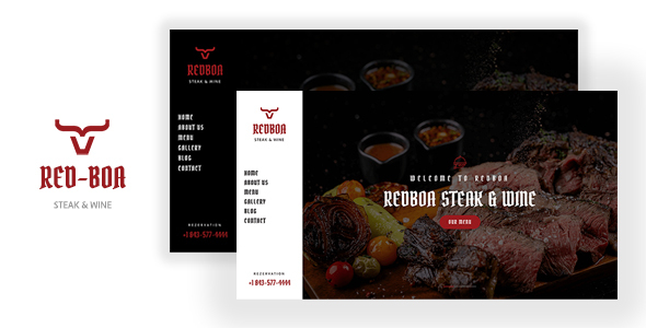 REDBOA -Steakhouse Winery - ThemeForest 25544704