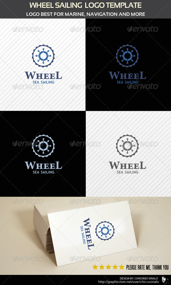 Wheel Sailing Logo Template - Abstract Logo Templates