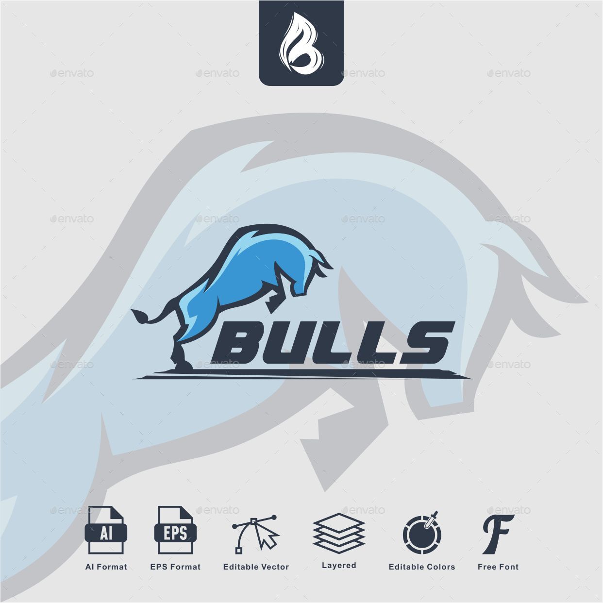 Bulls Logo by burhan006 | GraphicRiver