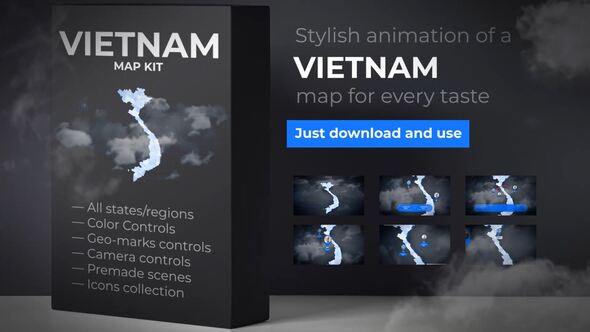 VietnamMap - Socialist - VideoHive 25674538