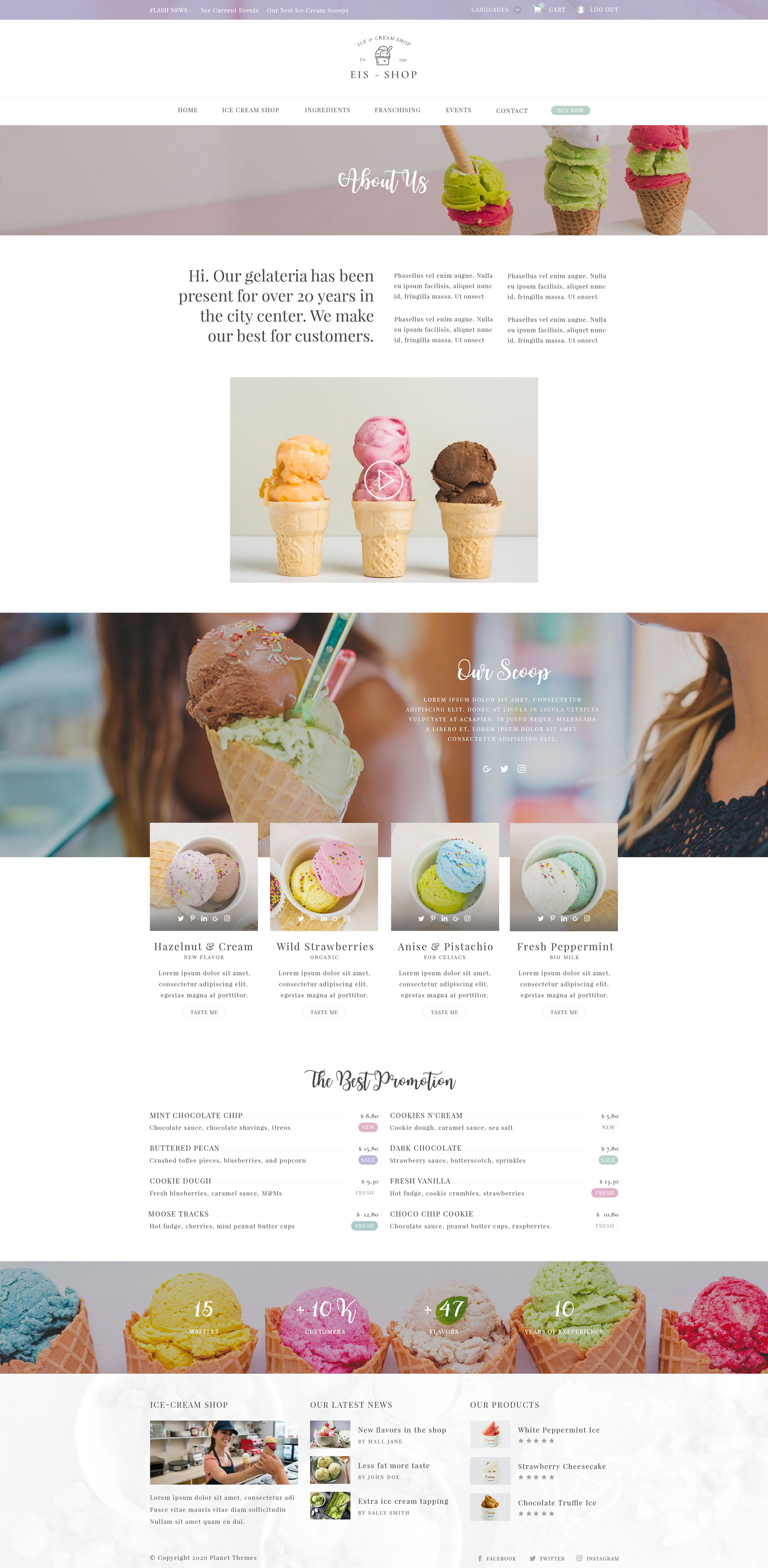 Download Eis - Ice Cream PSD Template by planet-themes | ThemeForest