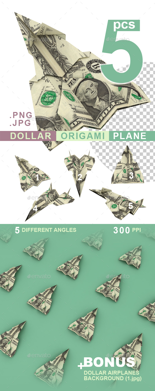 origami plane dollar