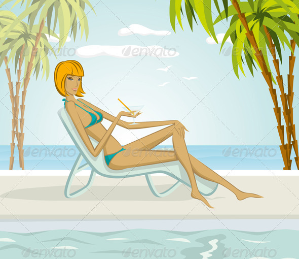 Woman On The Beach - People Characters