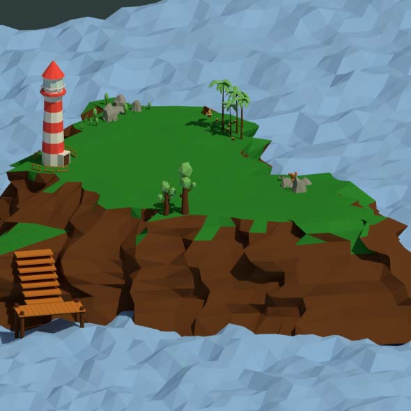 Low Poly Island - 3Docean 25683626