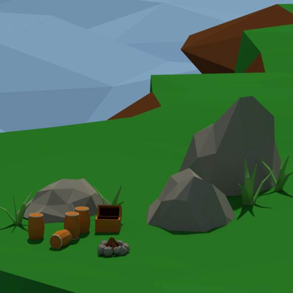 Low Poly Island Pack by berkerdag | 3DOcean