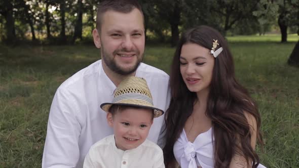 Young Caucasian Family with One Child Spend a Lot of Time Together and Have Fun