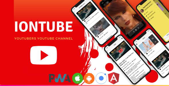 IonTube - Youtubers Youtube Channel (Ionic 5 & Angular 8) App