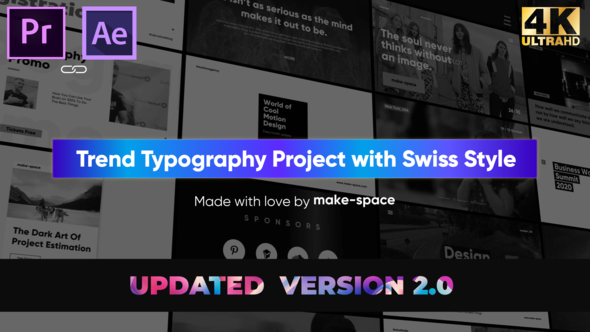 Swiss Typography Pack - for Premiere Pro | Essential Graphics
