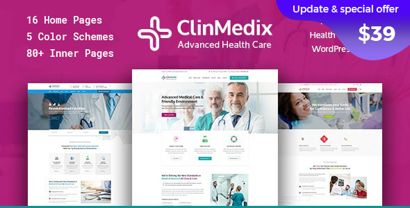 Clinmedix – Health And Medical WordPress Theme