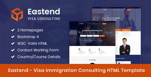 Extraordinary Eastend - Immigration Visa Consulting HTML Template