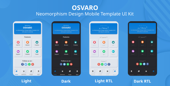 Marvelous Osvaro - Neomorphism Design Mobile Template UI Kit