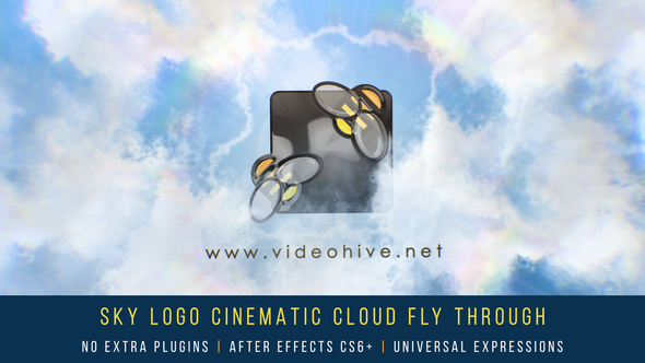 Sky Logo Cinematic Cloud Fly-Through