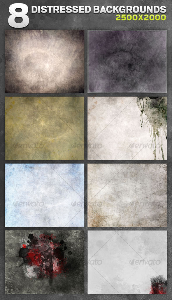 8 Distressed Backgrounds - Backgrounds Graphics