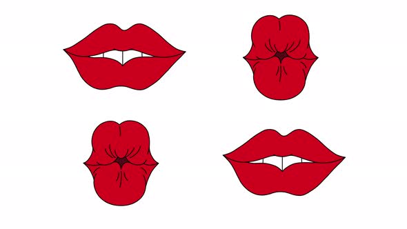 Lips Kiss Backgrounds Animation Installation