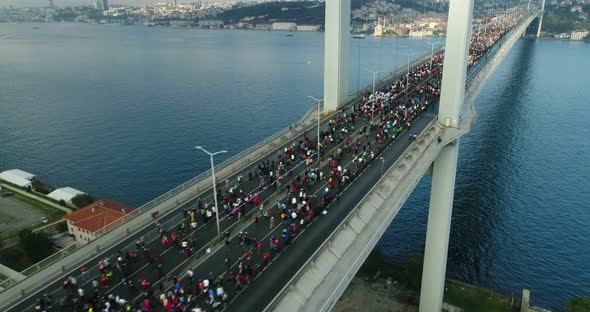 Istanbul Bosphorus Bridge Eurasia Marathon Aerial View 13 alt