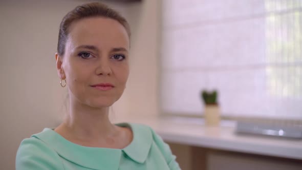 Middle Aged Lady Indoors  alt