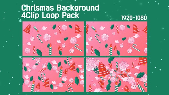 Christmas Background 4 Clip Pack
