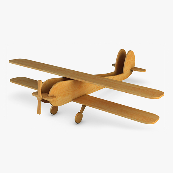 Wooden Toy Plane - 3Docean 25714337
