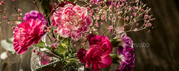 Bouquet of pink carnation