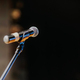 Close Up of Microphone Standing at Stage Before Concert - PhotoDune Item for Sale