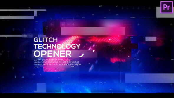 Technology Glitch Opener for Premiere Pro
