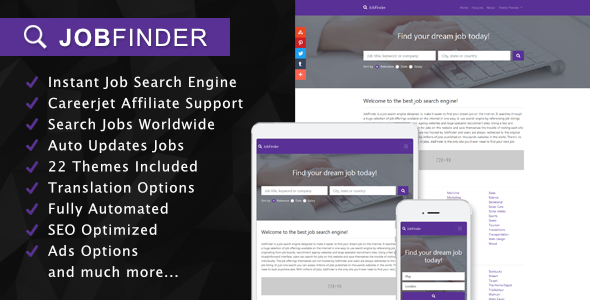 JobFinder – Job Search Engine Affiliate Script