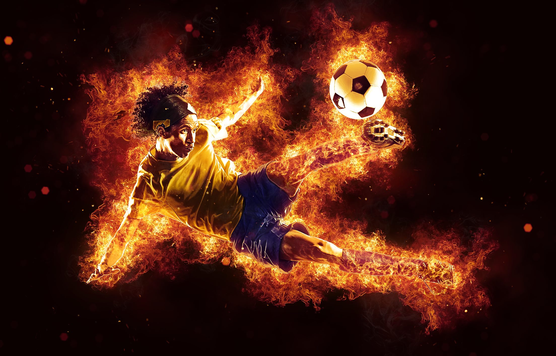 P- 113 Elements Series: Flames Photo Action Sports Football Basketball  Photoshop
