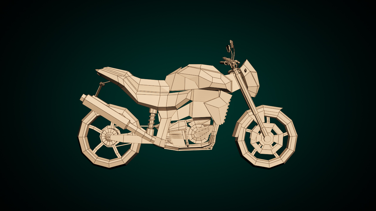 Low Poly Motorcycle 06 by Linder-Media | 3DOcean