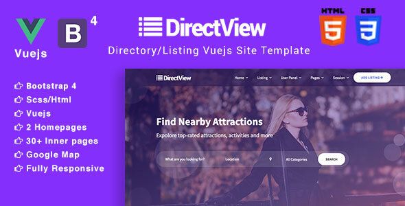 DirectView - DirectoryListings - ThemeForest 24989378