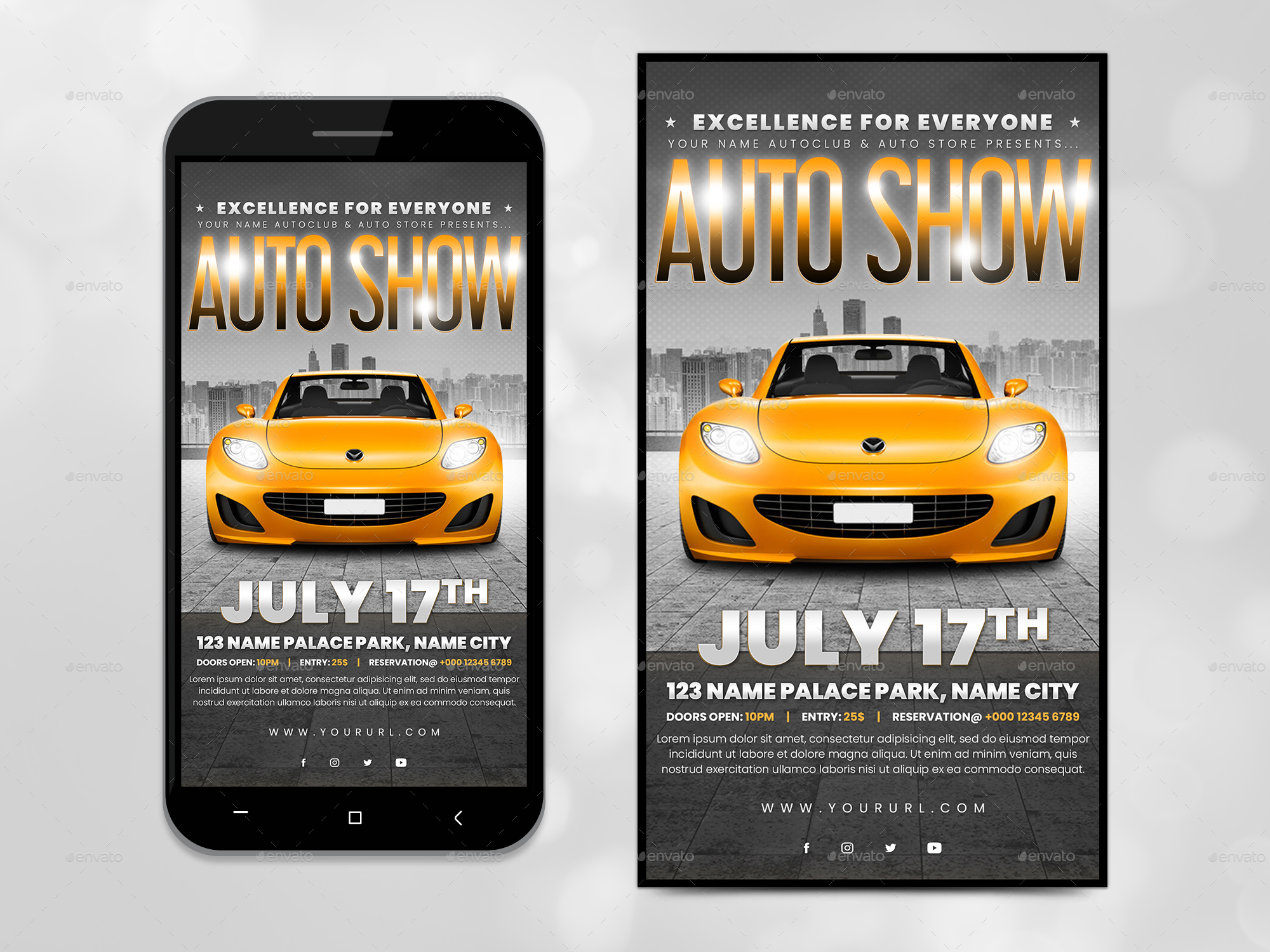 Instagram Car Stories by BeatusGraphics | GraphicRiver