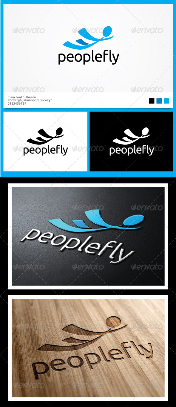 People Fly Logo Templates