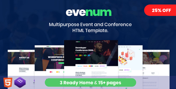Evenum - Multipurpose - ThemeForest 25712019