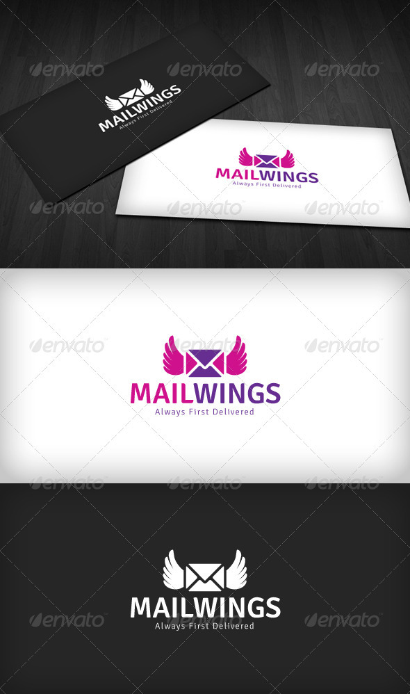 Mail Wings Logo - Symbols Logo Templates