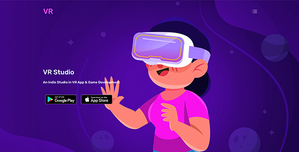 VR - Developer Responsive One Page  HTML Template