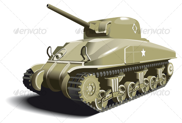 American Tank - Objects Vectors