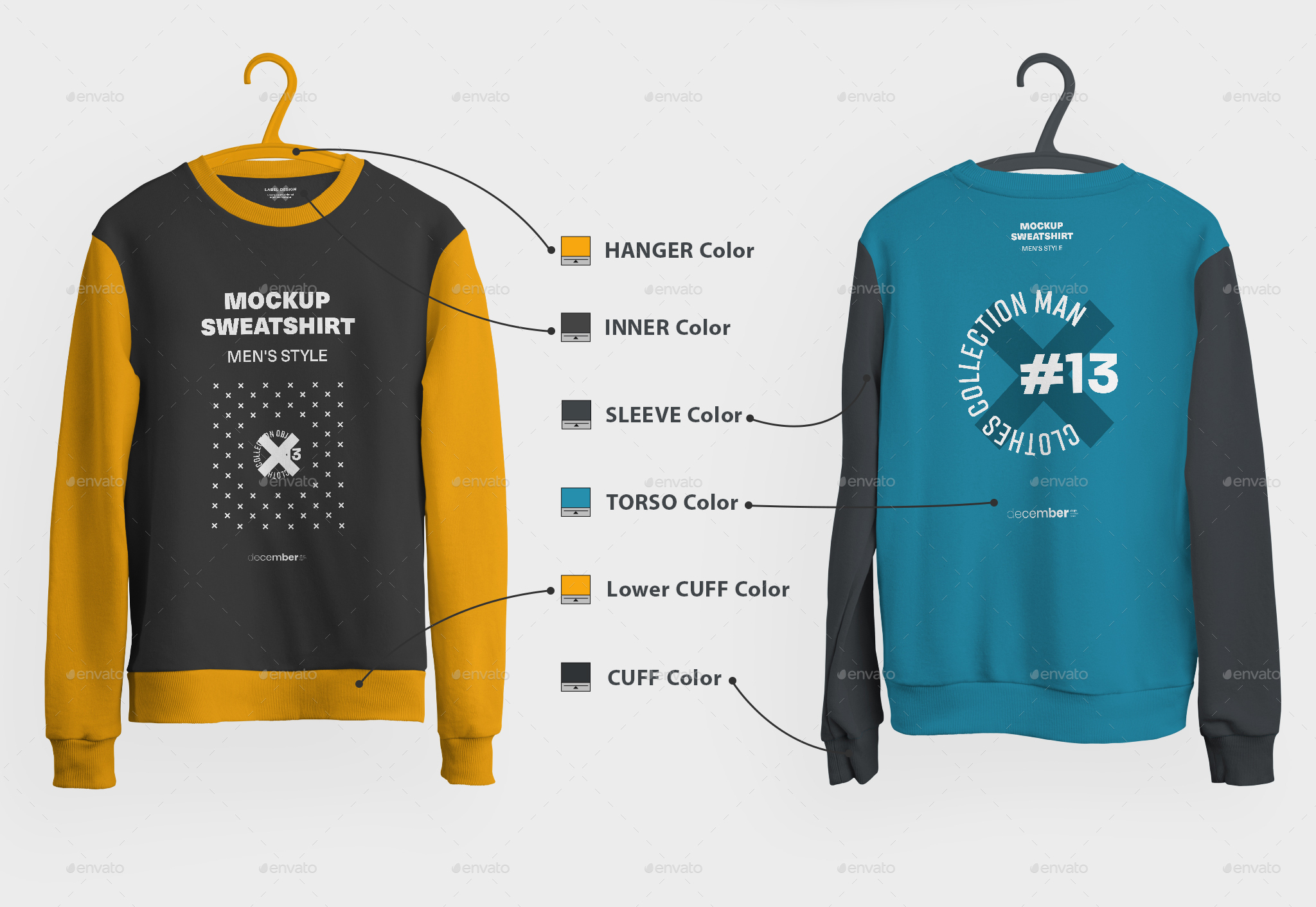 Download 8 Mockups Isolated Mens Sweatshirt by Oleg_Design ...