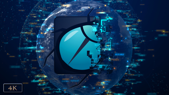 High Tech World Connection Logo Reveal 4K