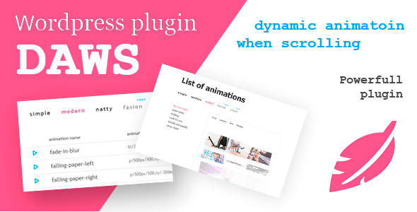 DAWS-WP – Dinamic Animation When Scrolling wordpress plugin