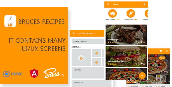 Bruces Recipes – App Ionic Template