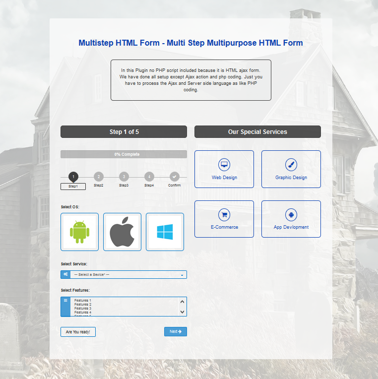 Multistep HTML Form - Multi Step Multipurpose HTML Form By Mgscoder