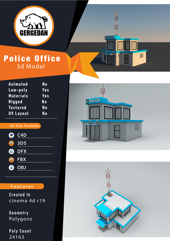 Low Poly Police - 3Docean 25782839